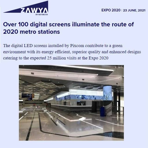 Over 100 digital screens in 2020 metro stations