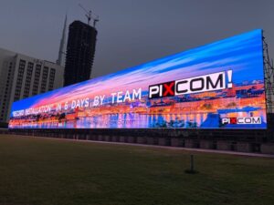 84 Meter GIGA Screen Installation record by PIXCOM